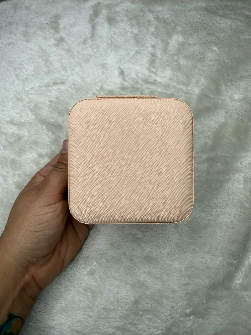 Blush Pink Travel Jewelry Organizer Case – Compact Jewelry Box